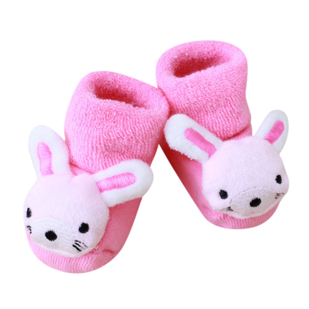 Enfant en bas âge enfants pied chaussettes hiver dessin animé mignon -né enfants bébé filles garçons anti-dérapant chaussettes pantoufle chaussures bottes: B