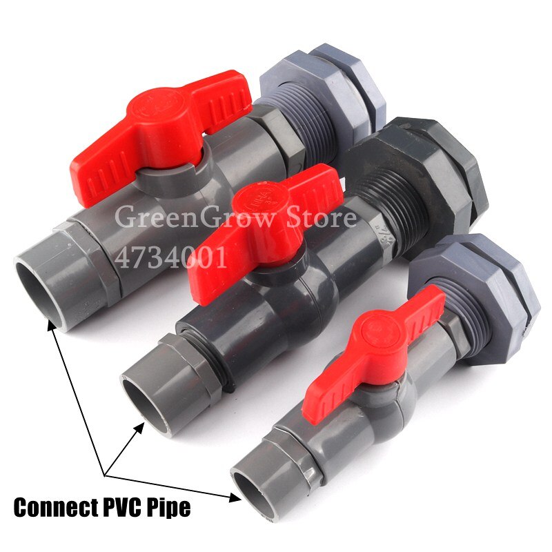 1pc 20~63mm 1/2"~2" PVC Water Tank Connectors Aquarium Fish Tank Drainage Intake Composite Joint DIY Tools Pipe Drain Connector