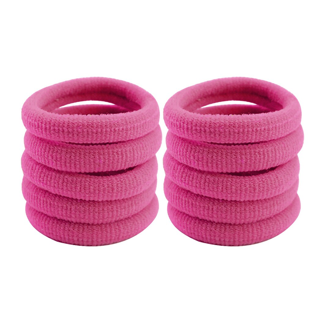 Outils de coiffure professionnels femmes filles bandeau de cheveux cravates corde anneau élastique bandeau élastique pour queue de cheval 10 pièces D301108: K