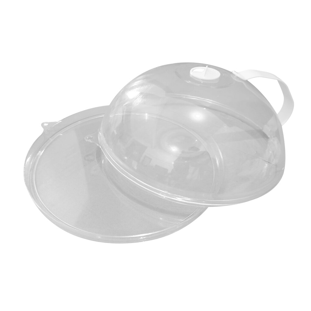 FenKicyen Microwave Food Cover Transparent Anti-Splash Cooking Lid Stove Cover For Oven Refrigerator Dish Airtight Cap Plate 1pc: With tray-29x10cm