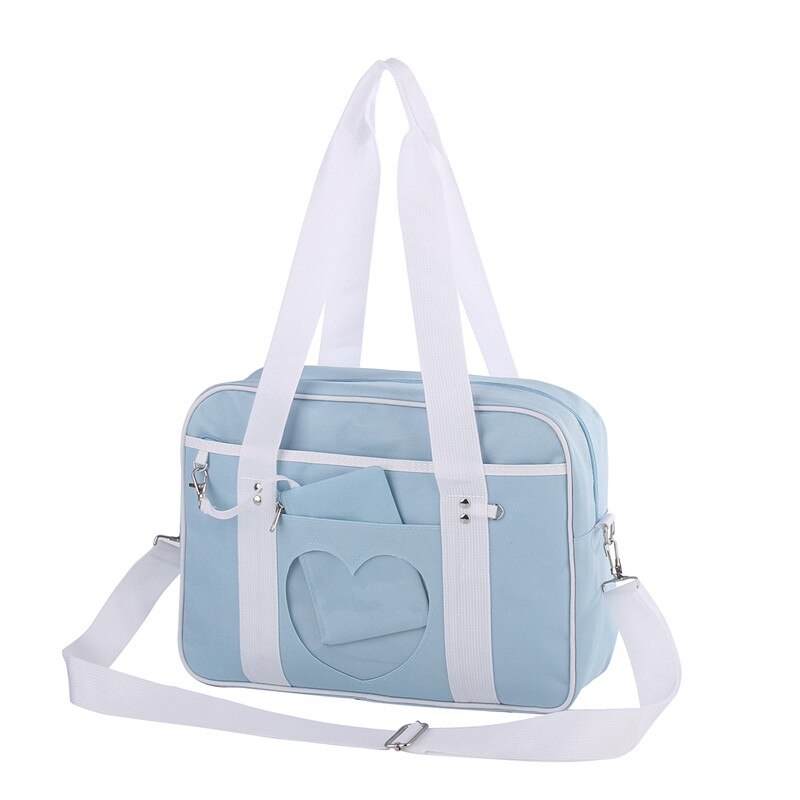 Stijl Roze Japanse Reizen Schouder Schooltassen Voor Vrouwen Meisjes Grote Capaciteit Bagage Organizer Handtassen Totes met Cosplayer: Sky Blue-with strap