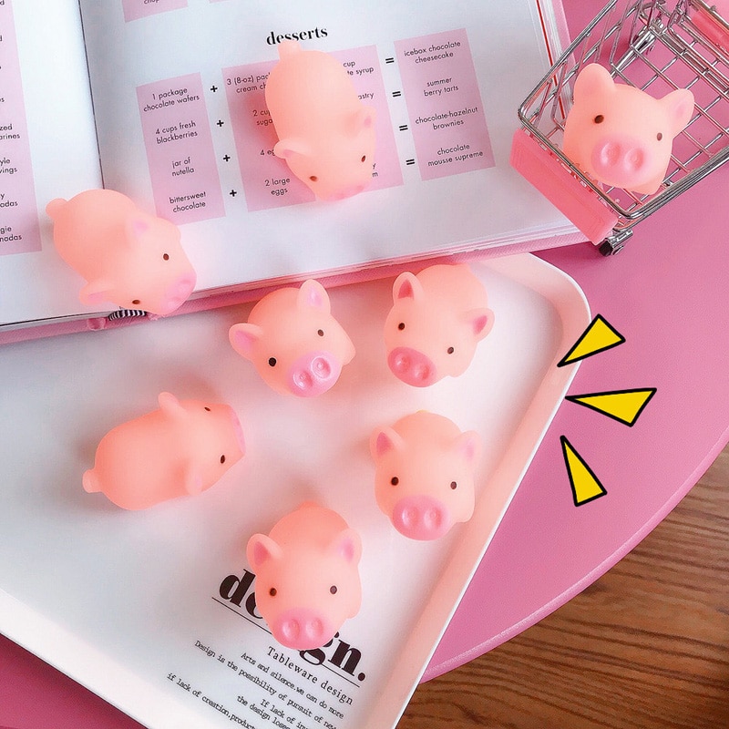 1 stuk knijpvarken squishy kawaii langzaam stijgende klinkende speelgoed voor kinderen anti-stress grappen kinderen squishies schattig speelgoed