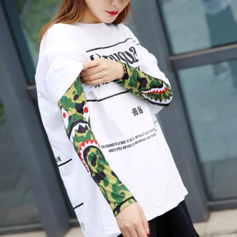 Motorcycle Arm Sleeve Sun Protection Arm Sleeves Breathable Ice Silk Arm Sleeve for Women Motorcycle Accessory: Green