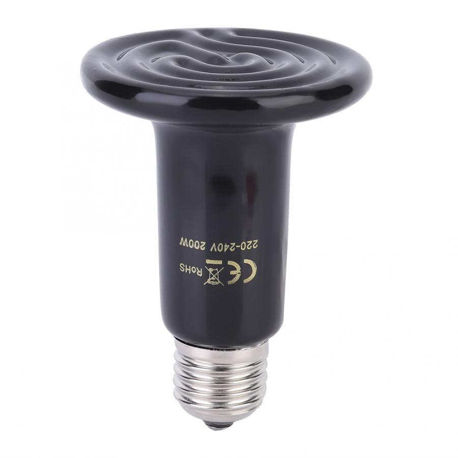 Lâmpada de aquecimento cerâmica emissora, e27 100w 200w, animal, tartaruga infravermelha, chocadeira, terrário, lâmpada de calor 220v-240v