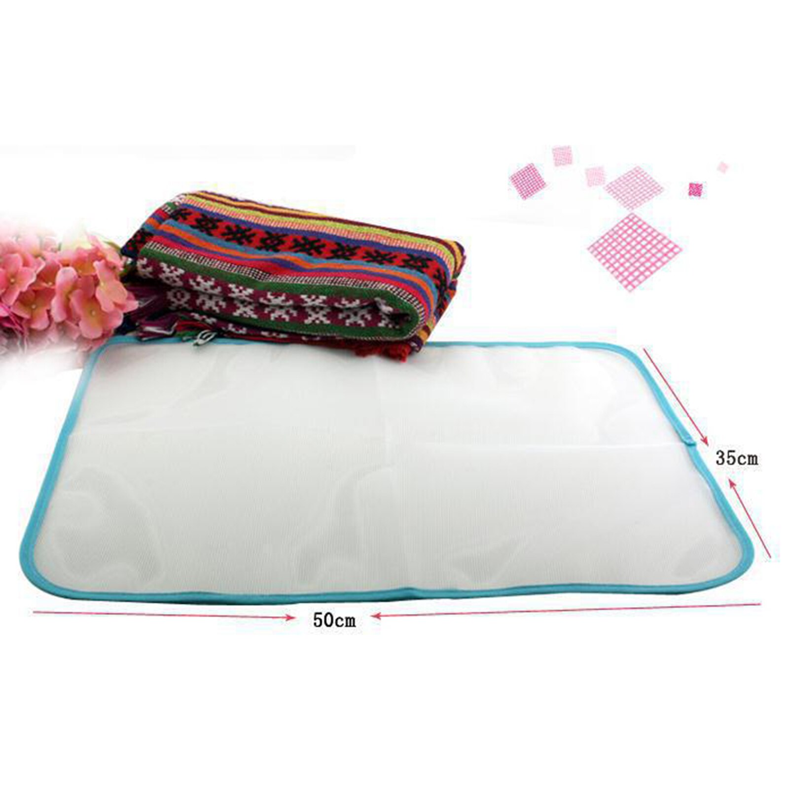1pc Insulation Ironing Board Cover Protective Cloth Guard Press Mesh Against Pressing Pad Random Colors Ironing High Temperature