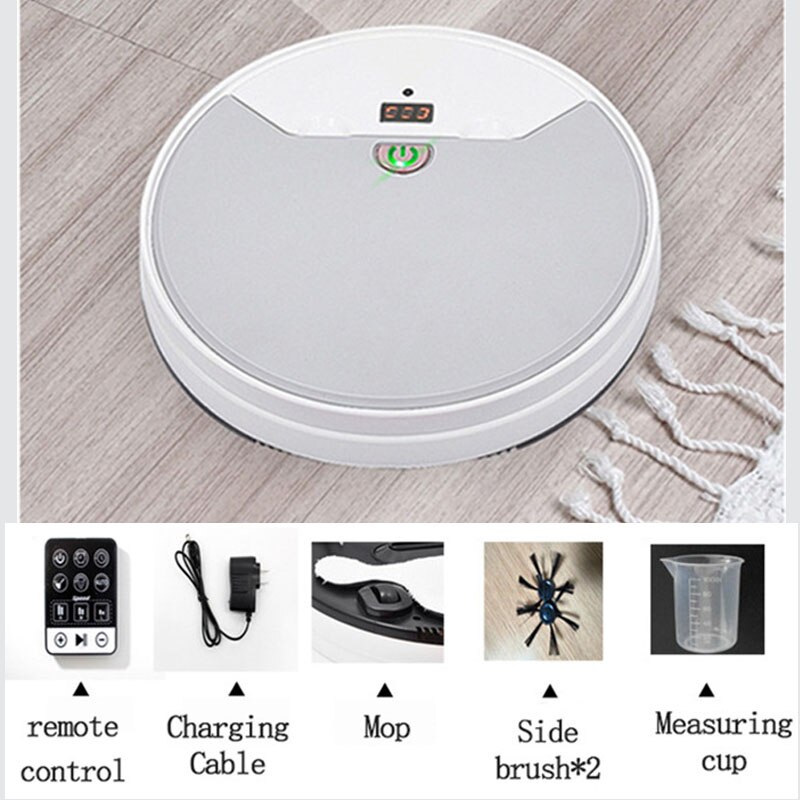 3-In-1 Auto Smart Robot Floor Cleaner Afstandsbediening Dweilen Recharge Robot Stofzuiger Droog Nat Mop vegen Sterke Zuigkracht