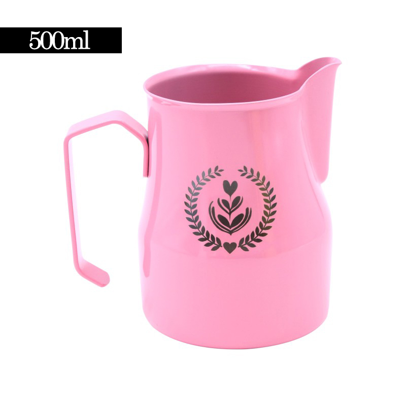 350/500/700ml Koffie Melk Opschuimen Jug Teflon Oppervlak Grote Buik Barista Pitcher Mok Roestvrij Staal Melk jug Voor WBC Concurrentie: 17