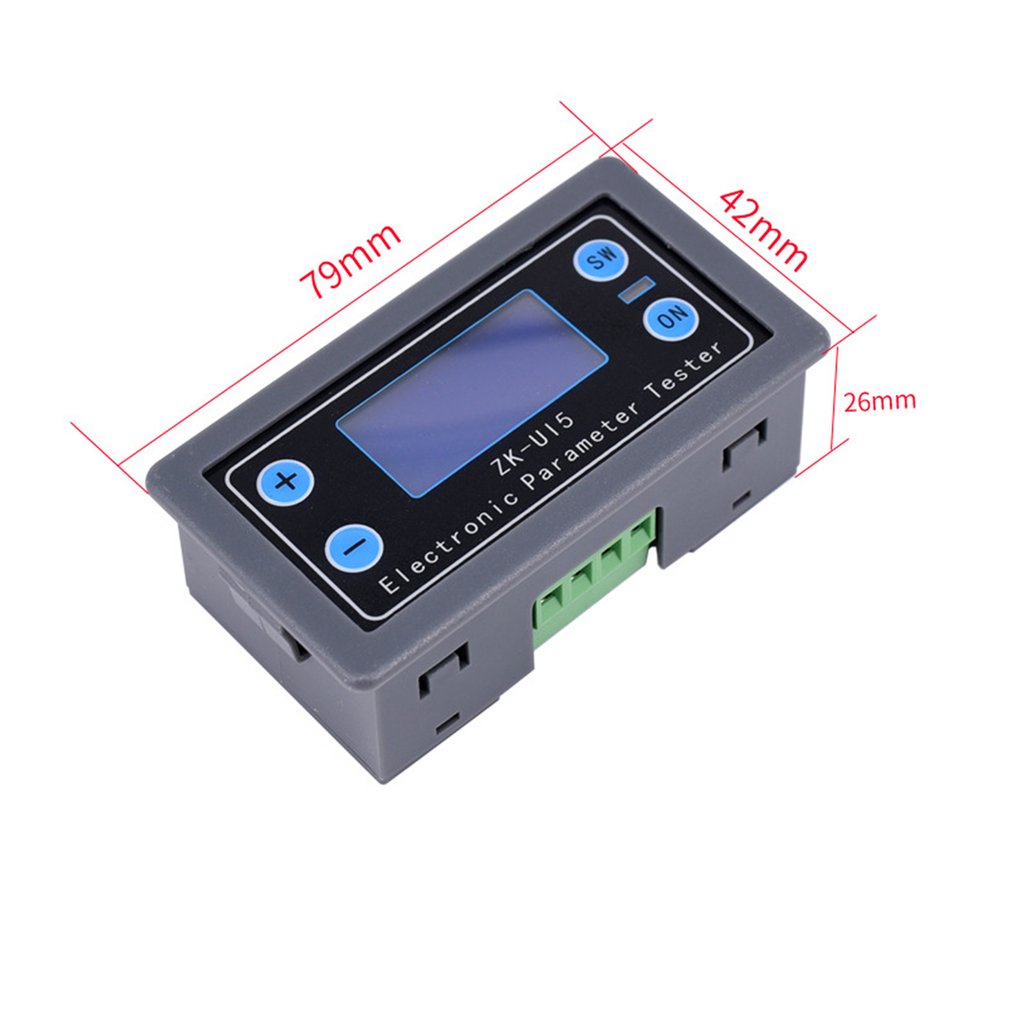 ZK-UI5 Battery Tester Voltmeter Ammeter Electronic Monitor Charger Tester Power Capacity Meter Charge Discharge Controller