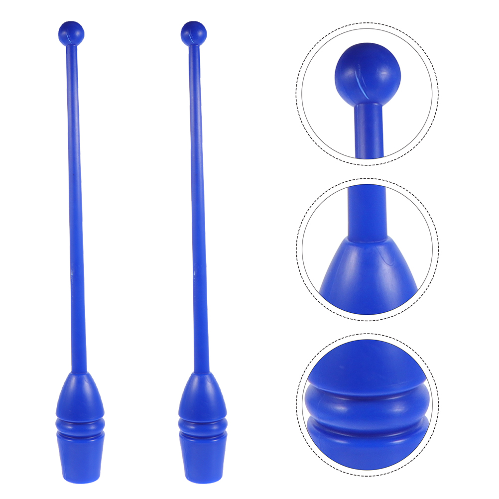2 Pcs Plastic Gymnastics Stick Adult Fitness Equipment Artistic Rhythmic Dance Tool Calisthenics Bar Resin Twirling Wand