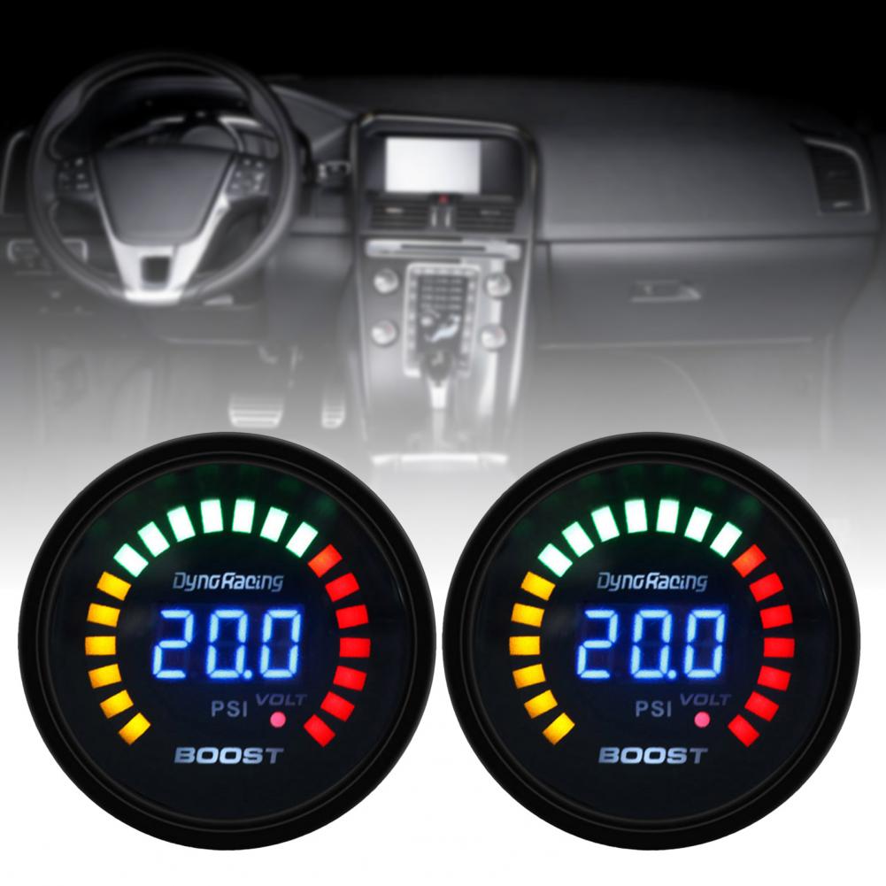 80% Sales Car Meter 20 LED Scale High Accuracy 52mm Car Digital Turbo Boost Meter for All 12V Cars