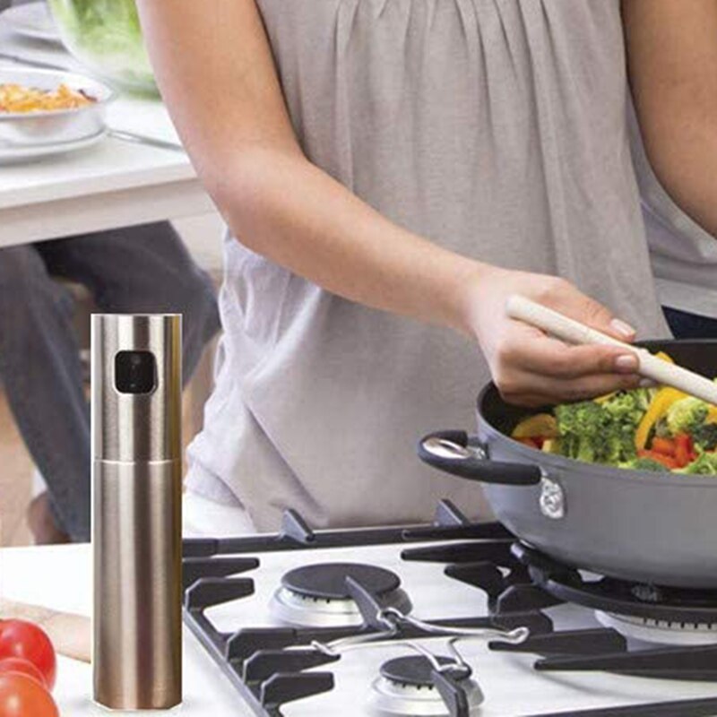 Verbeterde olijfolie-verstuiver, roestvrijstalen oliedispenser, spuitfles voor het spuiten van azijn in de keuken, koken, salades, barbecues