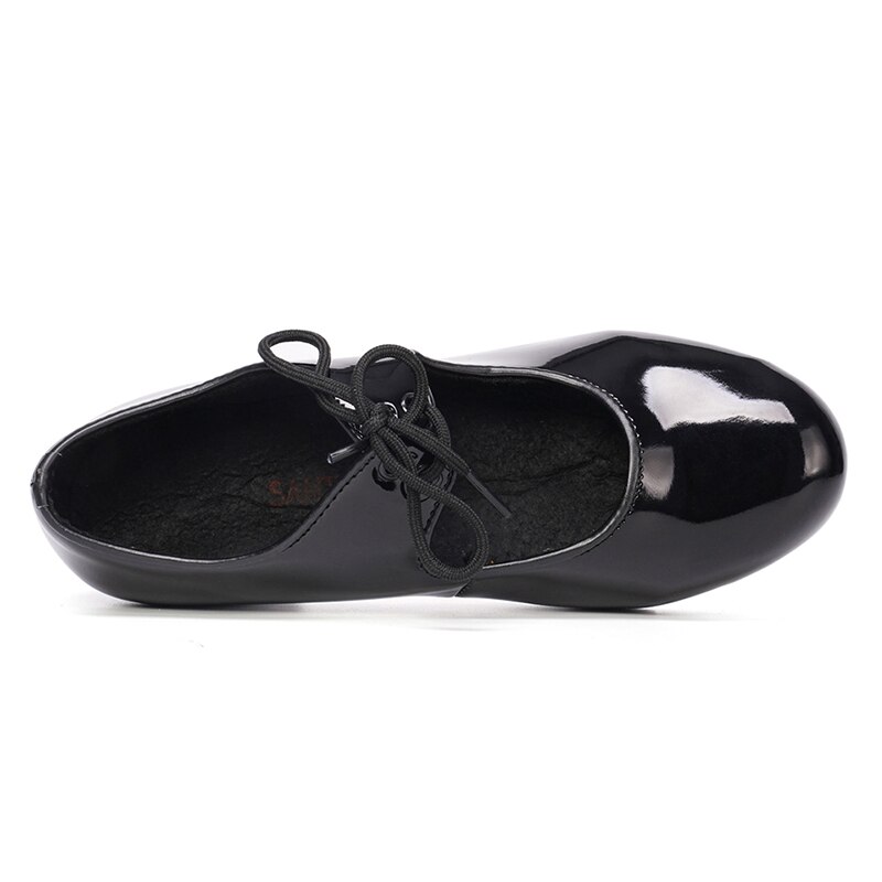 Hipposeus Women Tap Dance Shoes Children Closed Toe High Aluminum Ladies Girls Tango Dance Shoes High Soud AluminumDropshipping