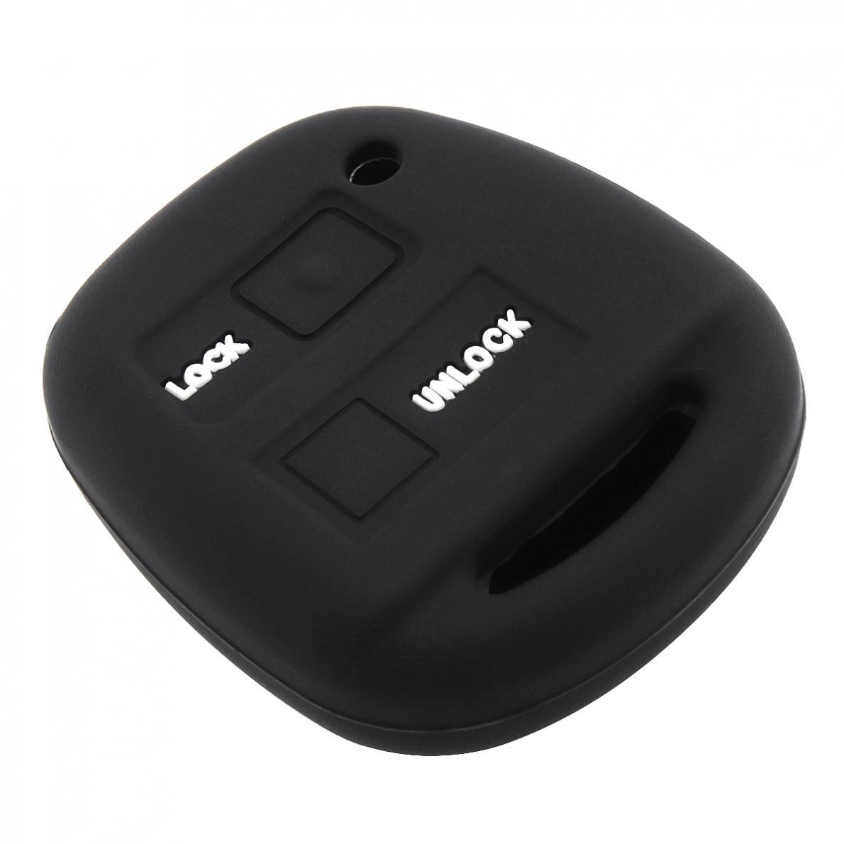 2 Buttons Silicone Straight Plate Car Key Case Cover Protector for Toyota Camry RAV4 PRADO Corolla AVENSIS LAND CRUISER YARIS