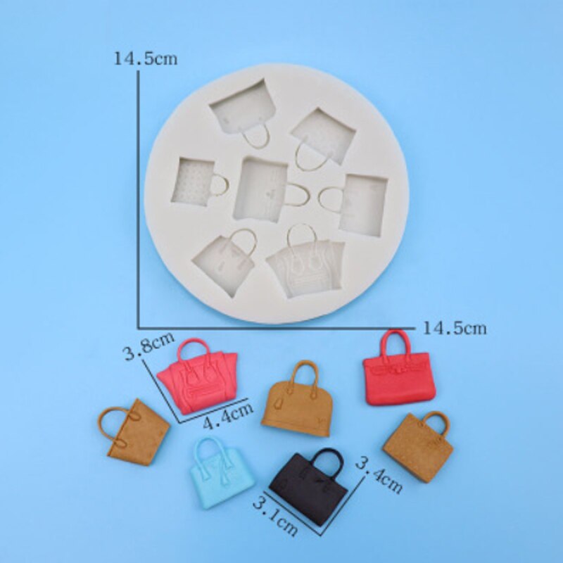 Make-up kwastentas mal fondant taart decoratie gereedschap siliconen mal suikerwerk chocolade bakgereedschap voor taarten gumpaste vorm: Zj0651