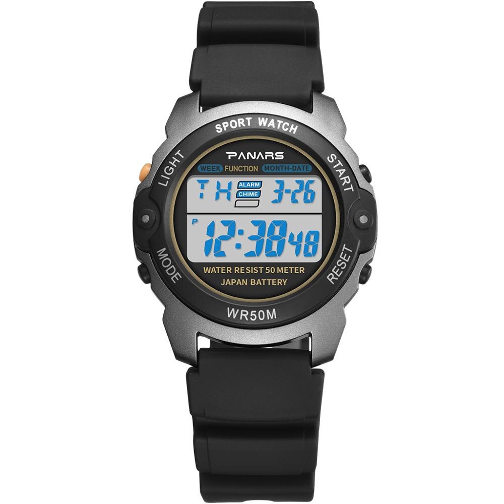 PANARS Sport freundlicher Uhr WR50M Wasserdichte freundlicher Armbanduhr Armee Grün Wecker Multi-funktion Uhren für Jungen 8135