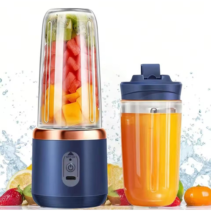 Draagbare 6-messen elektrische sapcentrifuge Roestvrijstalen mes Cup Juicer Fruit USB Automatische smoothieblender Zomerkeukengereedschap