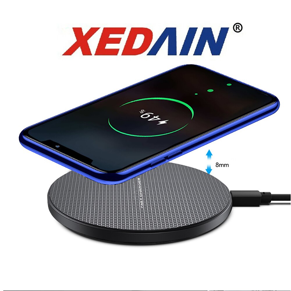 Draadloze oplader ontvanger  qi 10w voor iphone xs max  x 8 snellaadpad voor samsung note 9 s10 plus charger sans fil xedain