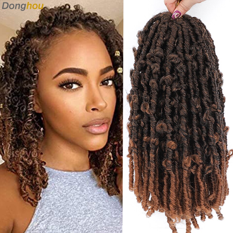 Butterfly Locs Crochet Hair Color 27 1b 30 Burgundy 14 inch Ombre Synthetic Butterfly Distressed Locs Crochet Hair 20 Roots/Pcs: 1b 30 Color