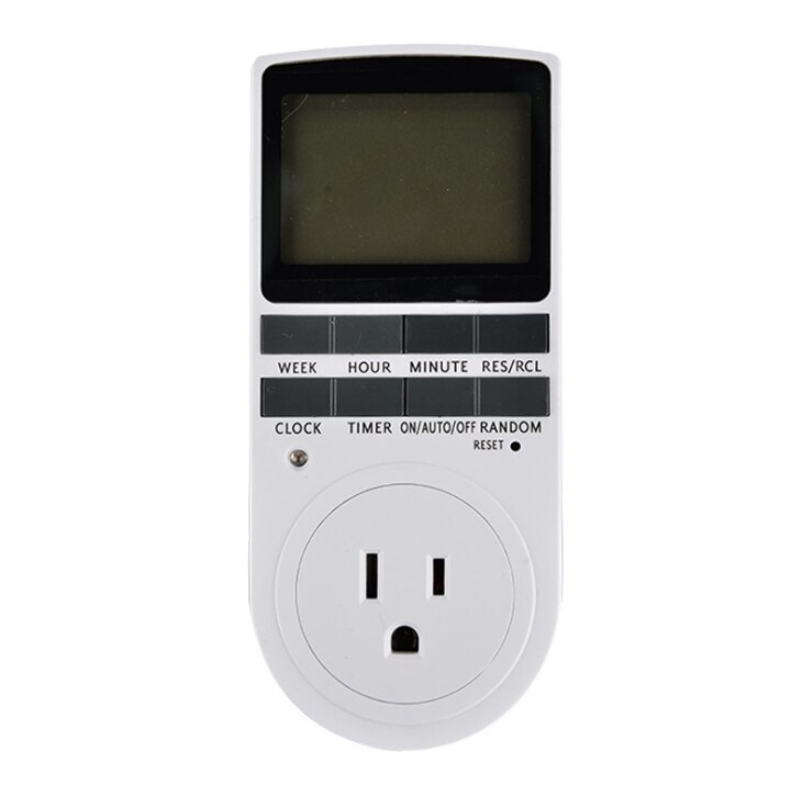 120V 15A Timer Switch Socket Electronic Digital US Plug-in Programmable 7 Day 12/24 Hour Timer Switch Socket