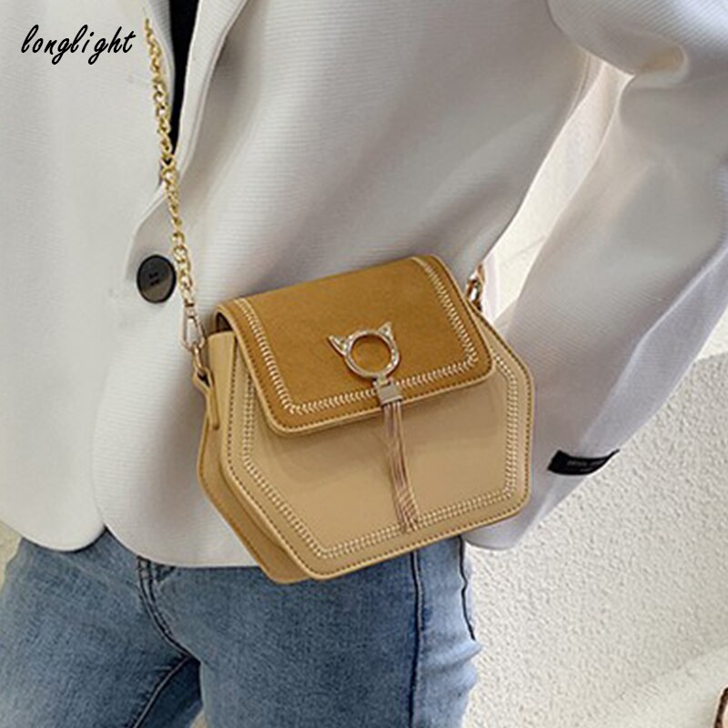 Longlight Woman Fashionable Shoulderbag Pu / Frosted Polyester Luxury Leather Brand Handbag Crossbody Bags For Women