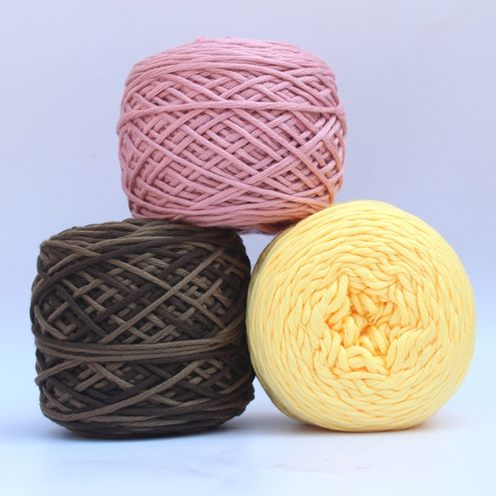 200g Smooth Crochet Cotton Thread Knitting Wool Yarn for Crochet and Knitting (White)