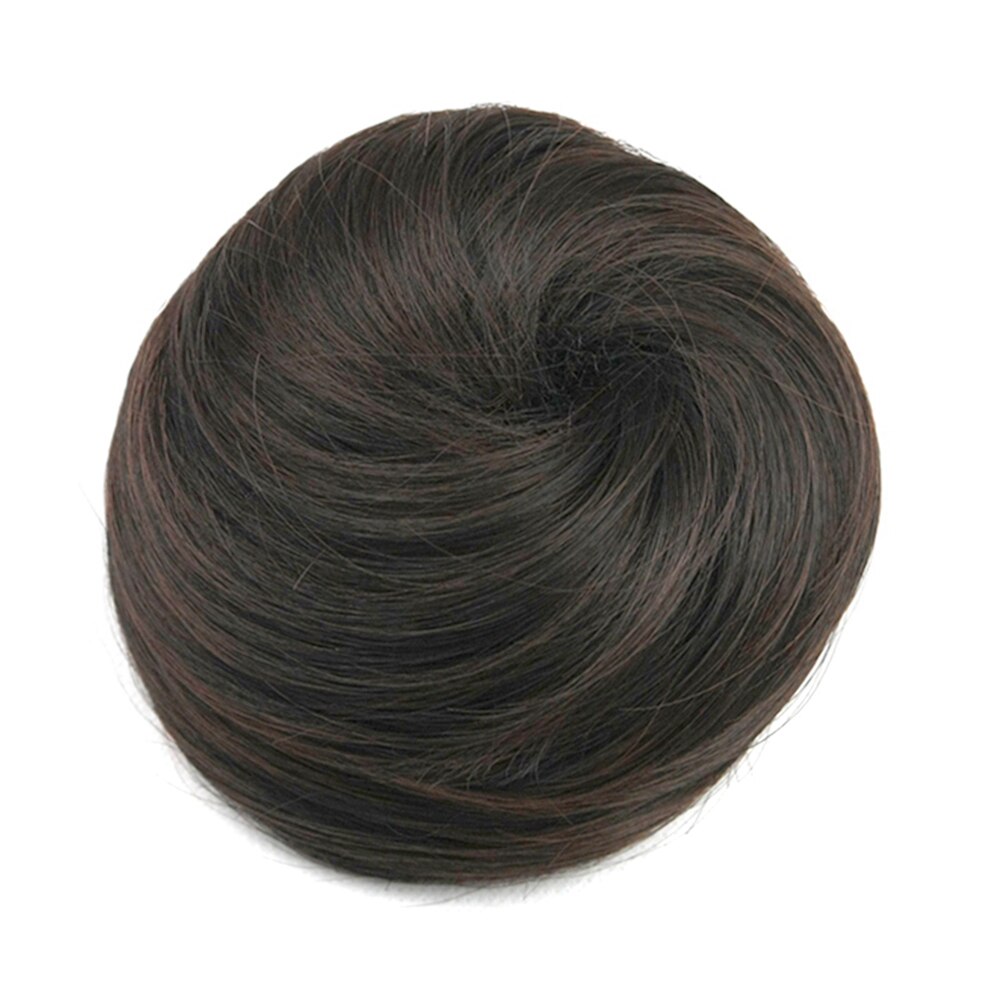 Soowee 8 farger syntetisk hår brunt blondt hår gummibånd smultring chignon hår bolle hår rullehodeplagg for kvinner