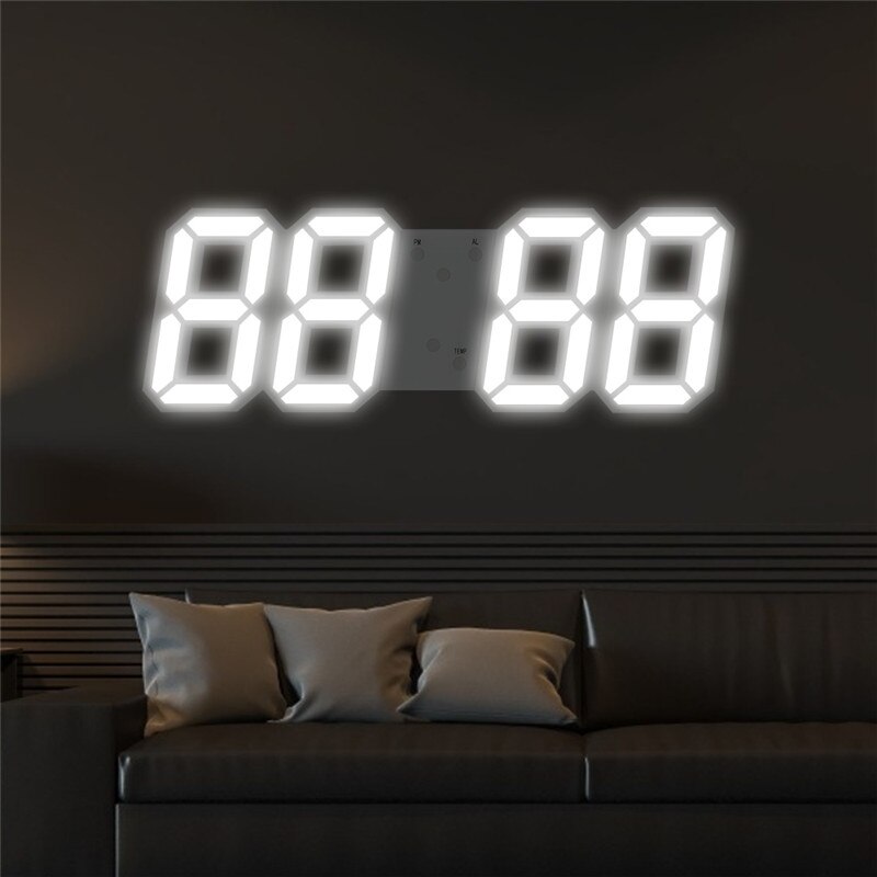 3D LED Wanduhr Moderne Digitale Tisch Uhr Alarm Nachtlicht Uhr Für Heimat Wohnzimmer Dekoration