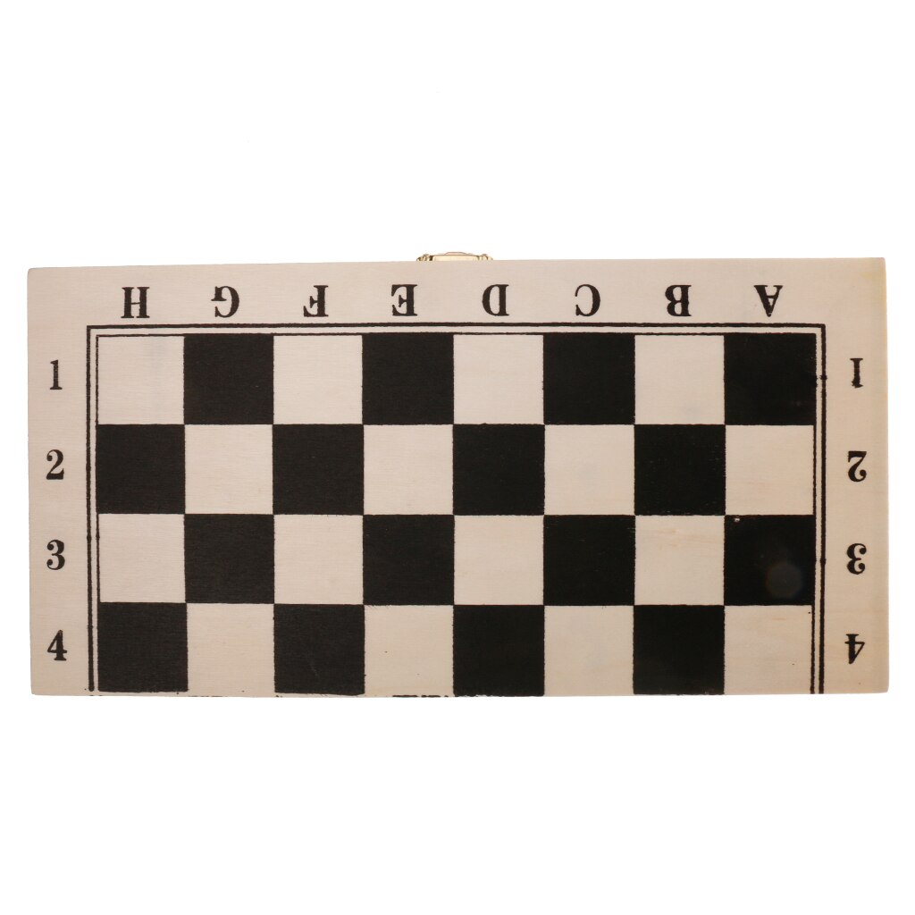 Zugluft Checkers Set in Falten Bord Holz Fall 29,5 cm 64 bereichen