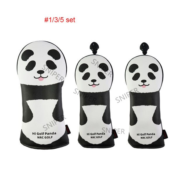 Golf Head cover Golf Panda Golf Driver Fairway Wood set Cartoon headcovers: 135