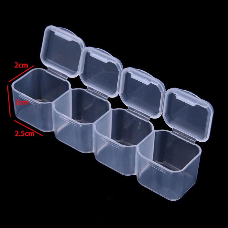 Clear Plastic 28 Slots Sieraden Kralen Organisator Houder Opbergdoos Vrouwen Strass Nail Art Gereedschap Case Display Stand #233811