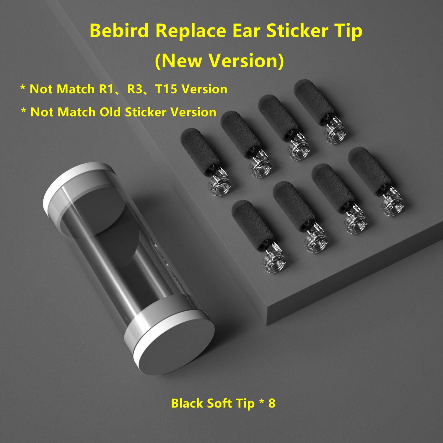 Bebird R1 R3 T15 X3 C3 B2 X17 M9 Original Visual Ear Sticks Earpick Health Care Ear Cleaner Replace Tip Accessory PC Tool Set: New Black Tip 8