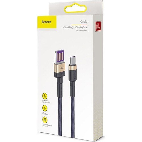 Baseus Cafule Hw Usb Type C40W Snel Opladen Usb Kabel Touw Kabel Donkerblauw-CATKLF-PV3