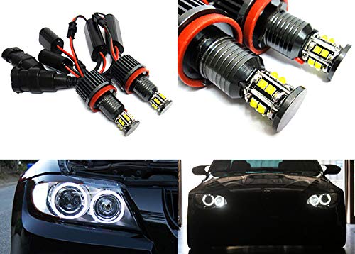 Anillo de luz LED de ojo de Ángel, Bombilla DRL H8, 120W, Canbus, para E90, E92, E82, E60, E70, E71, E84, A26, 2 uds.