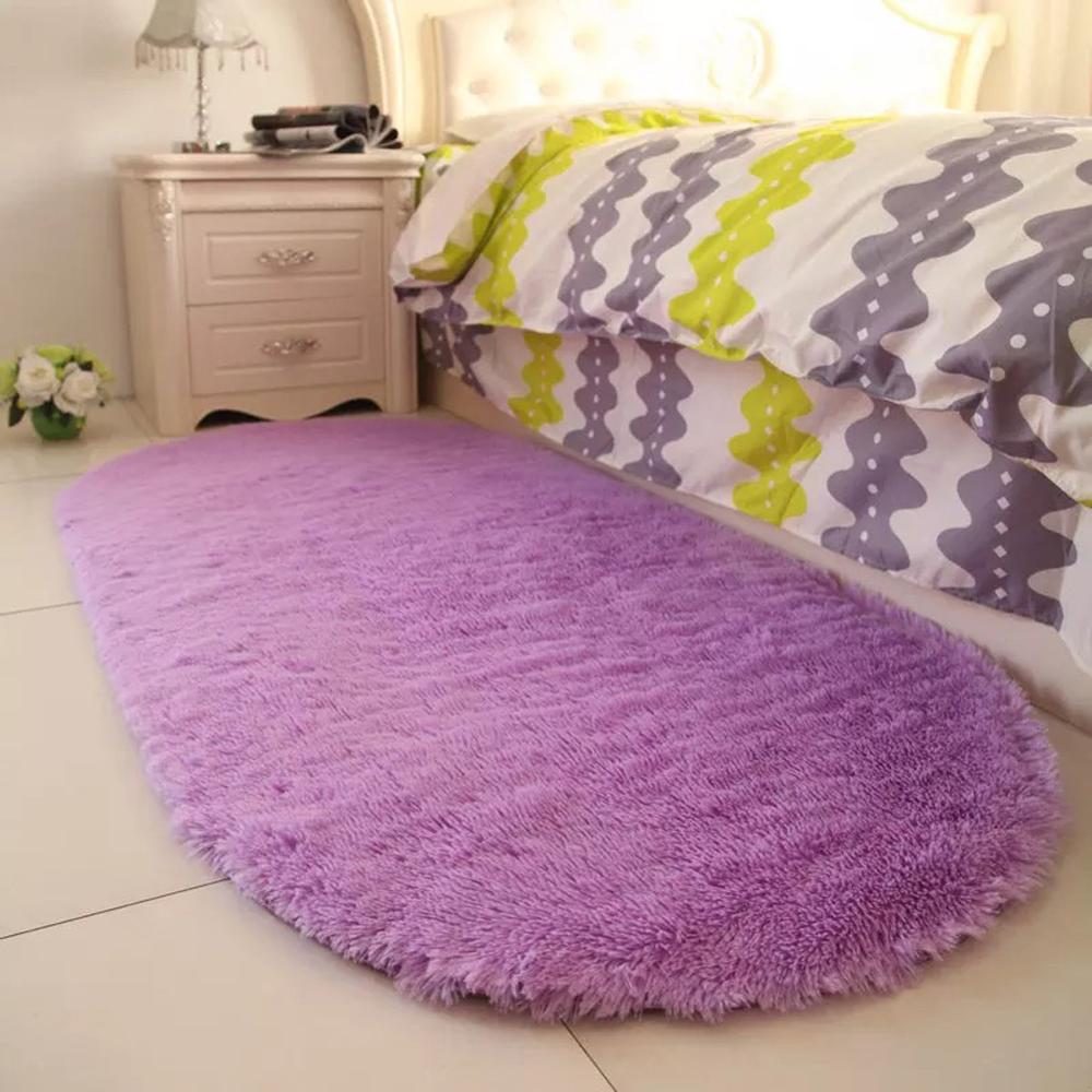 Thuis Woonkamer/Slaapkamer Pluizige Tapijt Antislip Zachte 60x120 cm Tapijt Eetkamer Mat Purpule Wit Roze grijs 8 Kleur: purple