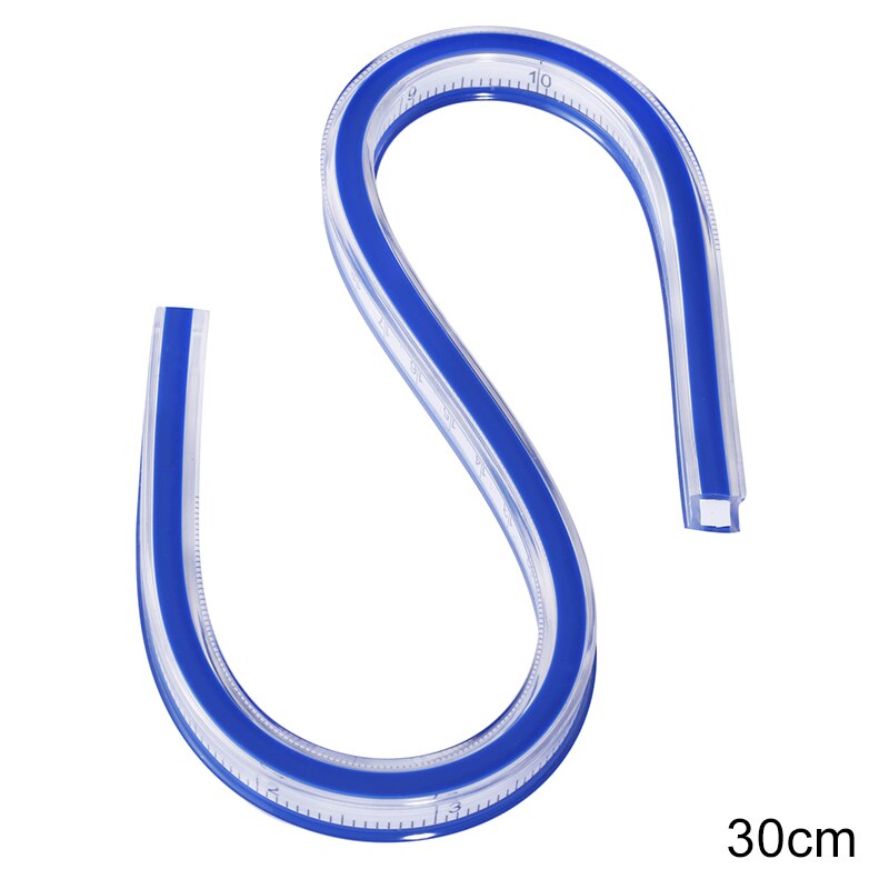 LMDZ 1Pcs Flexible Curve Ruler Drafting Drawing Tool Plastic Vinyl Patchwork Sewing French Curve Drafting Rulers 30cm 40cm 50cm: 30cm