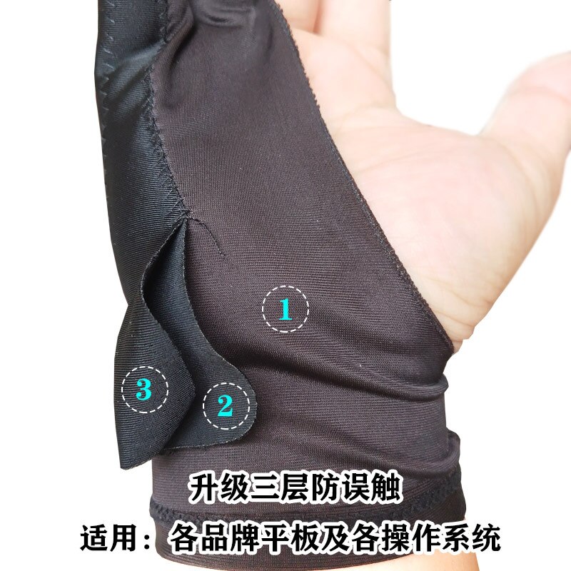 5pz guanti da dito per tavoletta da disegno/pittura per IPad antivegetativa/tocco tavoletta guanti da dito sia per mano destra/sinistra