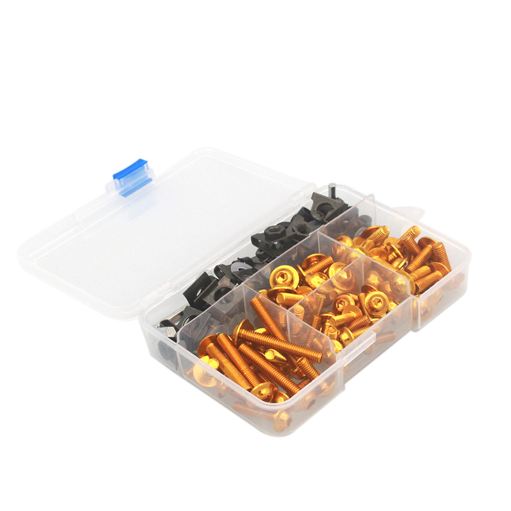 Kit de tornillos de carenado para motocicleta Aprilia Rs 125 Sr 50 Rsv4 Shiver DORSODURO 750 1200 Pegaso 650 RSV MILLE R, tuerca de tornillos para carrocería: Oro