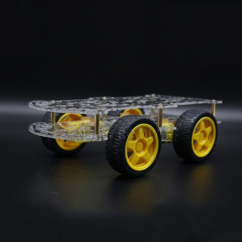 Smart bilsæt 4wd smart robot bil chassis kit hastighedskoder arduino diy kit stærk magnetisk motor med kodeplade speedtrack