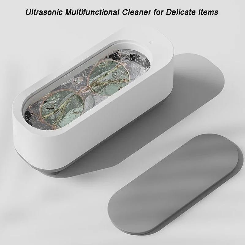 Máquina de limpieza por ultrasonidos, limpiador de lavado por vibración de alta frecuencia de 45000Hz, joyería, gafas, reloj, anillo, limpiador de dentaduras postizas