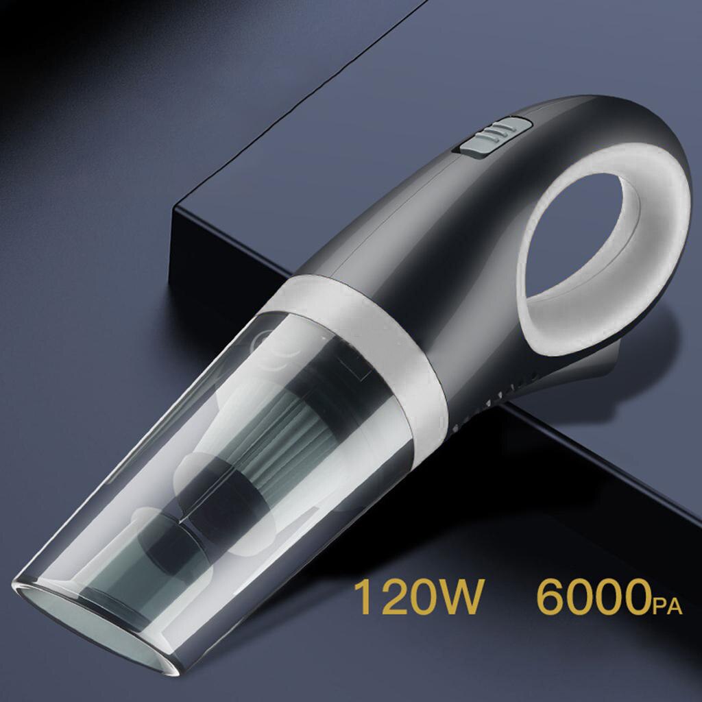 120W High Power Car Vacuum Cleaner 6000pa Rechargeable Cordless Handheld Home