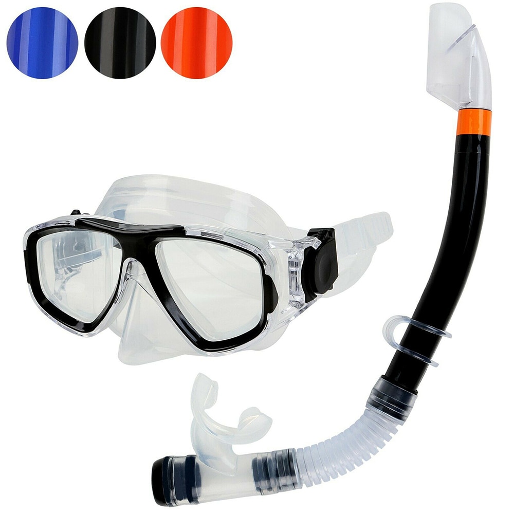 Svømning dykning snorkel beskyttelsesbriller sæt voksne børn dykning maske snorkel rør voksne voksne dykning beskyttelsesbriller vandsport svømmepøl