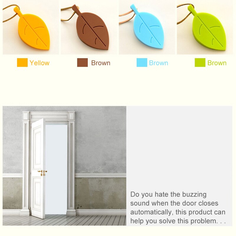 Silicone Door Stop Stopper Cartoon Leaf Shape Kids Safety Door Stopper For Children Home Decor Finger Safety Protection