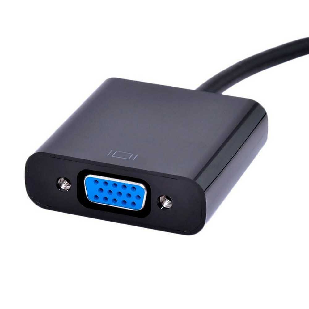 HDMI INPUT to VGA OUTPUT Converter Adapter Cable Full HD 1080p 720p Black for PC DVD TV Monitor Projector
