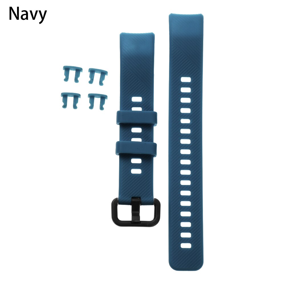 MIIQNUS 1PC Sport Armband ersatz Bunte Klassische Silikon Uhr Band Armband Armband Armband Für Huawei Honor Band 4: navy