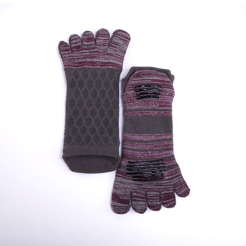 5 Paren/partij Mannen Vijf Teen Katoenen Sokken Japanse Split Teen Tabi Sokken Voor Man Zomer Dragen Dunne Ademende Anti-slip Sokjes: dark grey