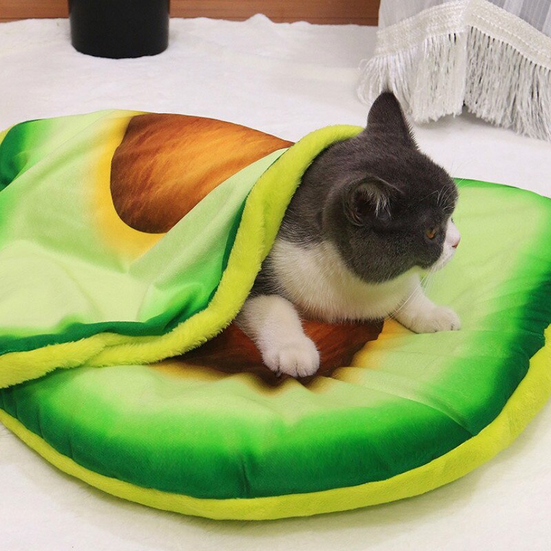 Kreative Pet Kissen Decke Weichen Samt Pizza Ei Lebensmittel Obst Gedruckt Hund Katzen Schlaf Matte Winter Warme Decken Haustiere Produkte