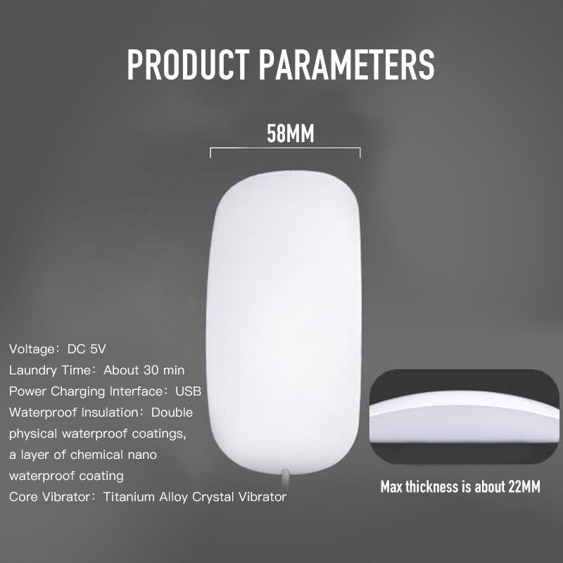 SOONICK Tragbare Ultraschall Reiniger USB Mini Ultraschall Reinigung Maschine Wasserdicht Obst Gemüse Schmuck Gläser für Reise