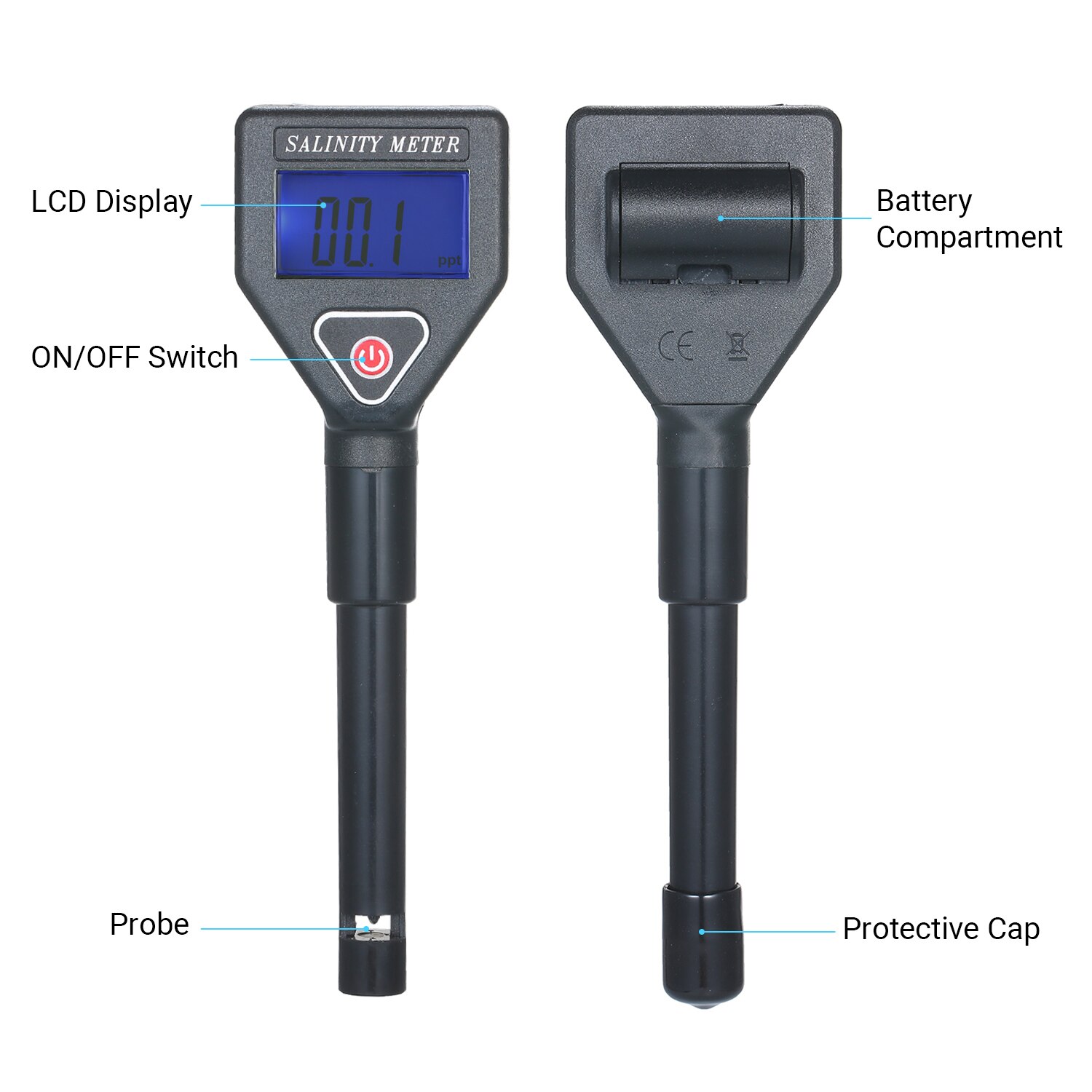 Zeewater Zoutgehalte Refractometer Draagbare Handheld Zoutgehalte Meter Atc Salinometer Aquarium Halometer Zout Gauge Zoutwater Tester