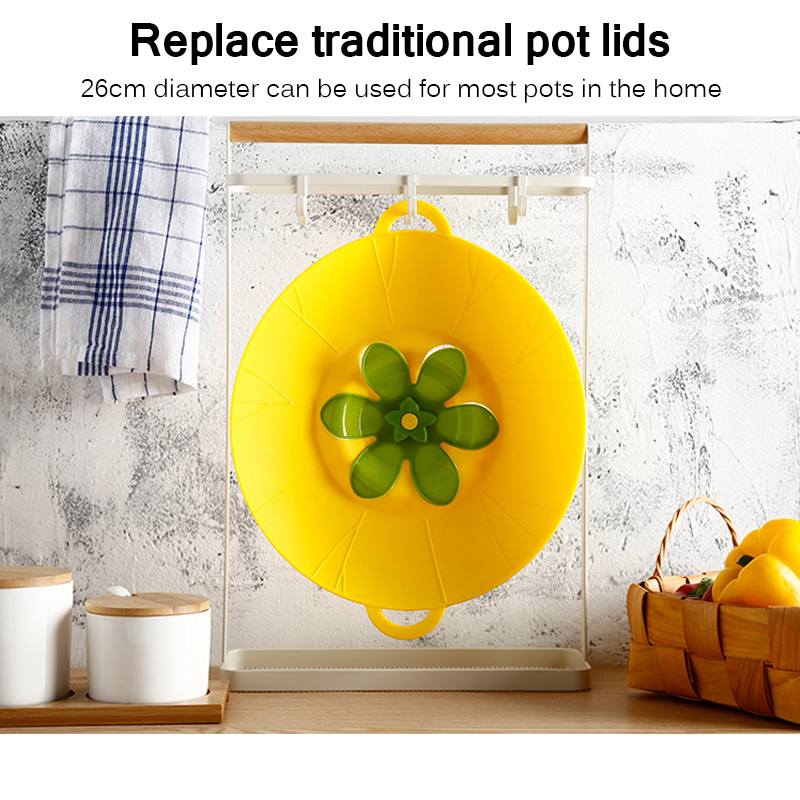 Siliconen Pot Deksel Anti-Spill Pan Cover 3D Milieuvriendelijke Bloem Deksel Spill Stopper Cover Voor Pot Pan Keuken Kookgerei gebruiksvoorwerp