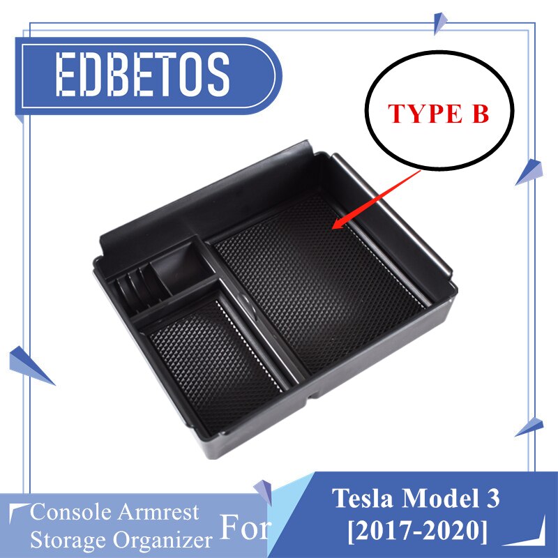 Center Concole Organizer Tray Voor Tesla Model 3 Armsteun Doos Console Houder Lade Auto Organizer Accessoires: B 2017-2020 Model 3